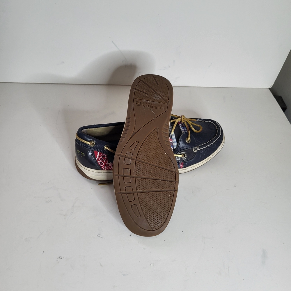 New Sperry Navy Flats with Tan Laces - 9 - Picture 4 of 4